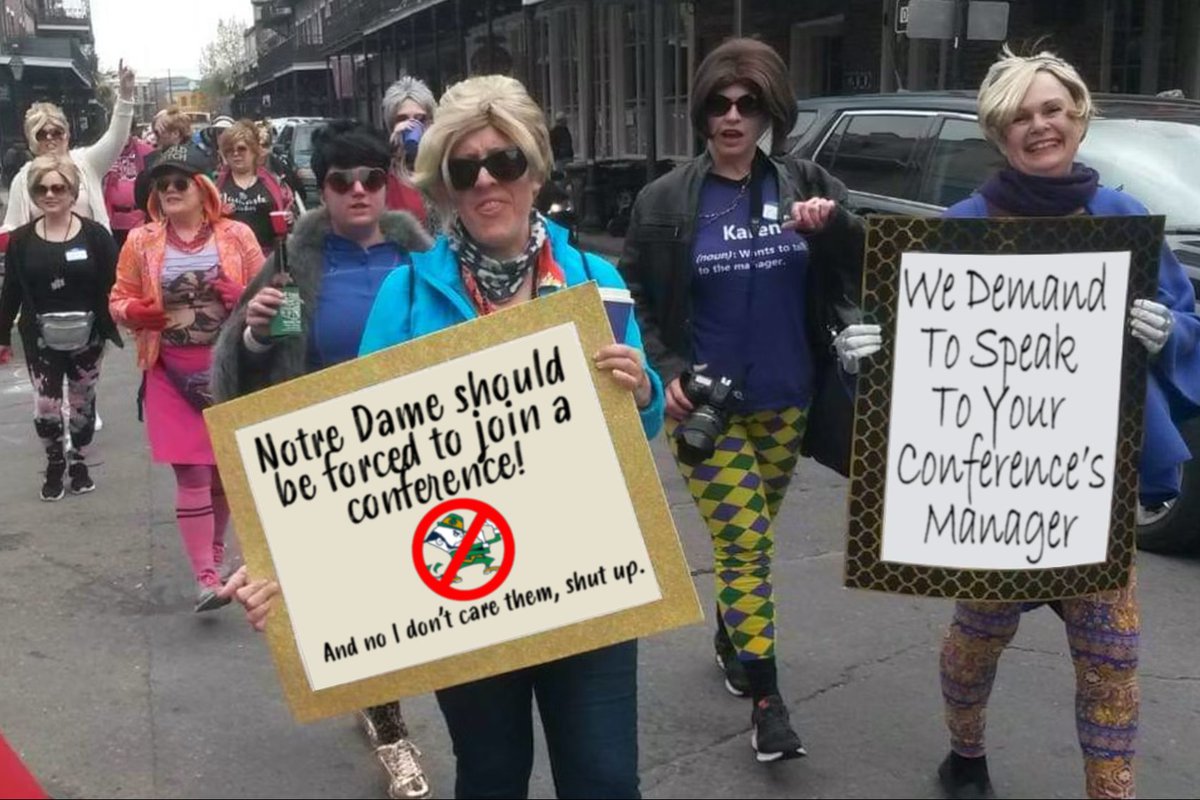 verypiratey's tweet image. College Football Karen's on their way to any thread about Notre Dame