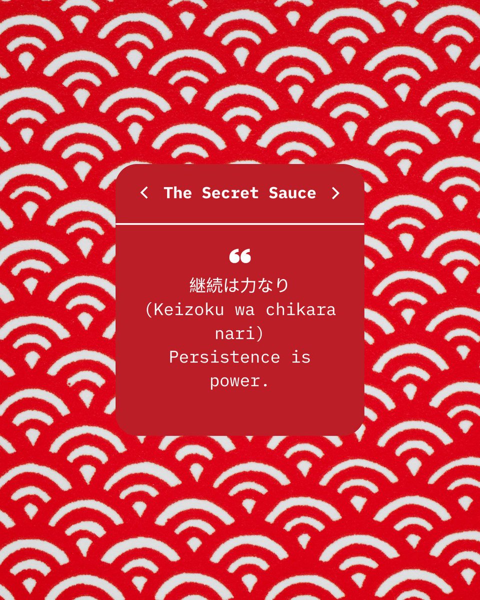 SamuraiPrimz's tweet image. 継続は力なり (Keizoku wa chikara nari) 
Persistence is power. Stay persistent in your pursuits and never give up on your dreams. 🌟 #PersistenceIsPower #ChaseYourDreams #thesecretsauce