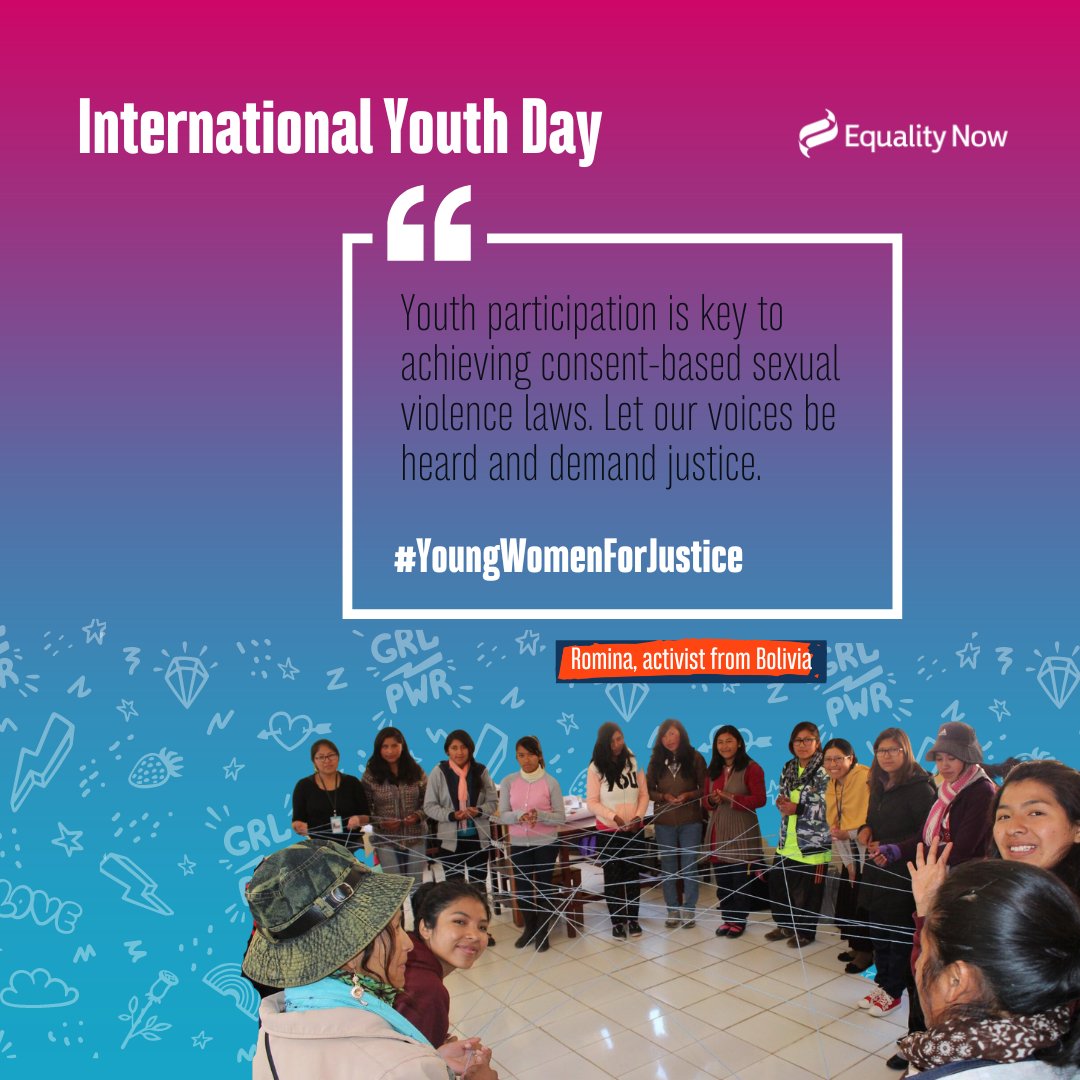Youth advocacy is a powerful tool to pressure legal and policy changes to ensure an inclusive and stigma-free justice system. 

💪✨ #InternationalYouthDay #YouthActive #YouthAgentsForChange #NoMoreSexualViolence #IYD2023
