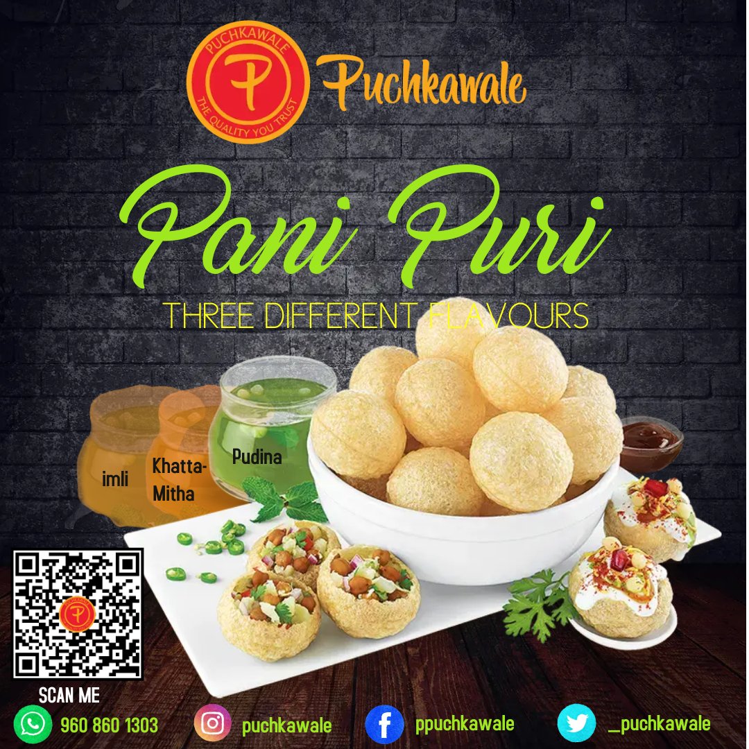 _PuchkaWale's tweet photo. Your craving for panipuri ends here!!!!
 
Serving three different flavours and nine different varieties of puchka. 

#panipuri #chatpata #food #puchka #chaat #puchkawale #patna #rajeevnagar
#foodies #eveningsnacks
#ladiesspecial #goodmoodgoodfood https://t.co/s8KPHe9dB6
