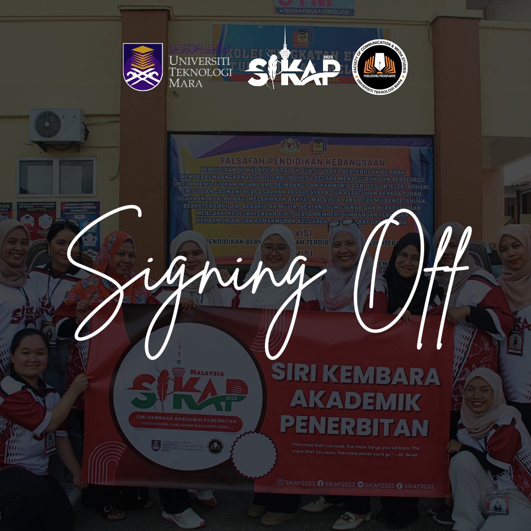 SiKAP2024's tweet photo. The journey of SiKAP 2023 and ‘Geniusphere’ ends here. We thank you who has been with us throughout the completion of SiKAP 2023. We’re bidding you adieu and let’s start counting down to our next hello! ❤️

#FarewellSiKAP2023 #SiKAP2023 #Publishing #MasscommStillKickin #FYP #UiTM https://t.co/16EUimzIk1