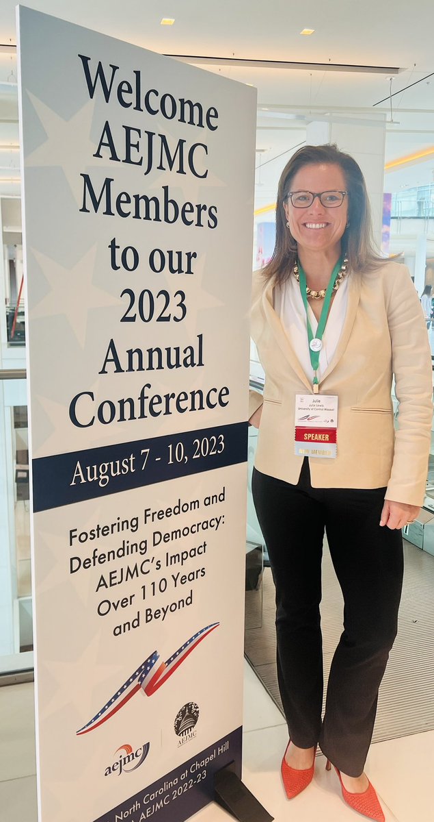 JCWLewis's tweet photo. Grateful to continue my scholarly journey at the AEJMC 2023 national conference in Washington DC for my panel paper presentation with co-author Dr. Vince Filak. 

Ready to bring AEJMC’s journalism &amp; mass communications colleagues insights back to UCM and put in action. https://t.co/N2bw663jPX