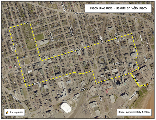 🎉 Don’t forget about this weekend’s Disco Bike Ride! 

Join us this Sunday, August 13 at 6:00 for an evening of biking around Downtown Moncton, followed by a disco party at the Riverfront! 

👉 Registration is required, click here for more information: moncton.ca/things-do-even…