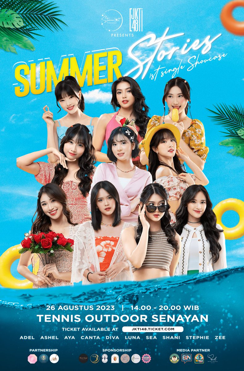 ᅠ
ᅠ
ㅤ ㅤ𝐉𝐊𝐓𝐢𝟒𝟖 𝟏𝐒𝐓 𝐒𝐈𝐍𝐆𝐋𝐄 𝐒𝐇𝐎𝐖𝐂𝐀𝐒𝐄 :
 ㅤ   ㅤ  JKTi48 Summer Stories
 ㅤ   ㅤ  #JKTi48SummerStories

ㅤㅤ📆 : Saturday, 26th August 2023
ㅤㅤ📍 : Tennis Outdoor Senayan,
ㅤㅤㅤ    Jakarta.
ㅤㅤ🕘 : 14.00 — end. (GMT+7)
ᅠᅠ
ᅠ