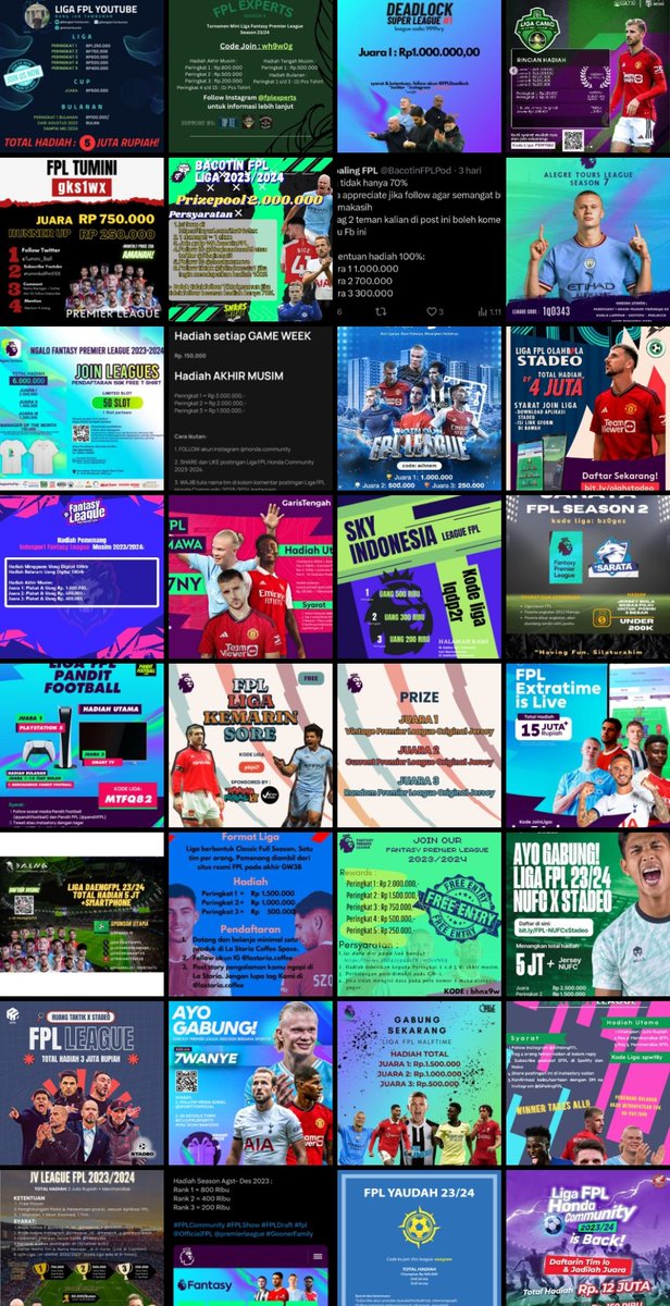 Kuota 30 liga sudah lengkap. Lets fight till the end. Terima kasih untuk <a href="/pisangij01/">FPL Liga Pisangijo</a> yang bikin thread liga fpl, jadi mudah memilah liga mana yang diikuti.

#SalamPanahHijau #FPL