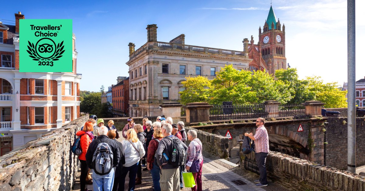 The City Walls have received the <a href="/Tripadvisor/">Tripadvisor</a> #TravellersChoiceAward 2023 🏆🎉

#DerryLondonderry's 400-year-old Walls have been placed in the Top 10% of attractions #worldwide!🌎📍

#WalledCity #HistoricCity #EmbraceAGiantSpirit