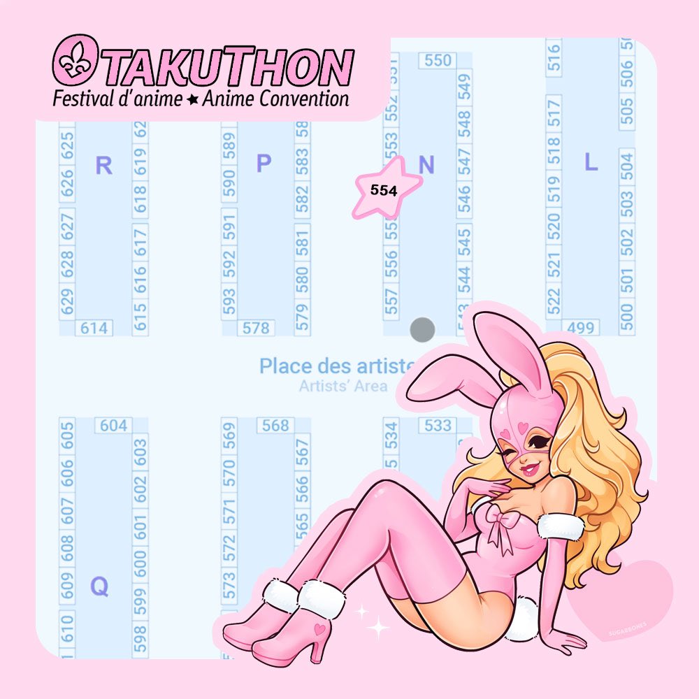 i'm at otakuthon in montreal this weekend!! booth 554 💕✨⭐️