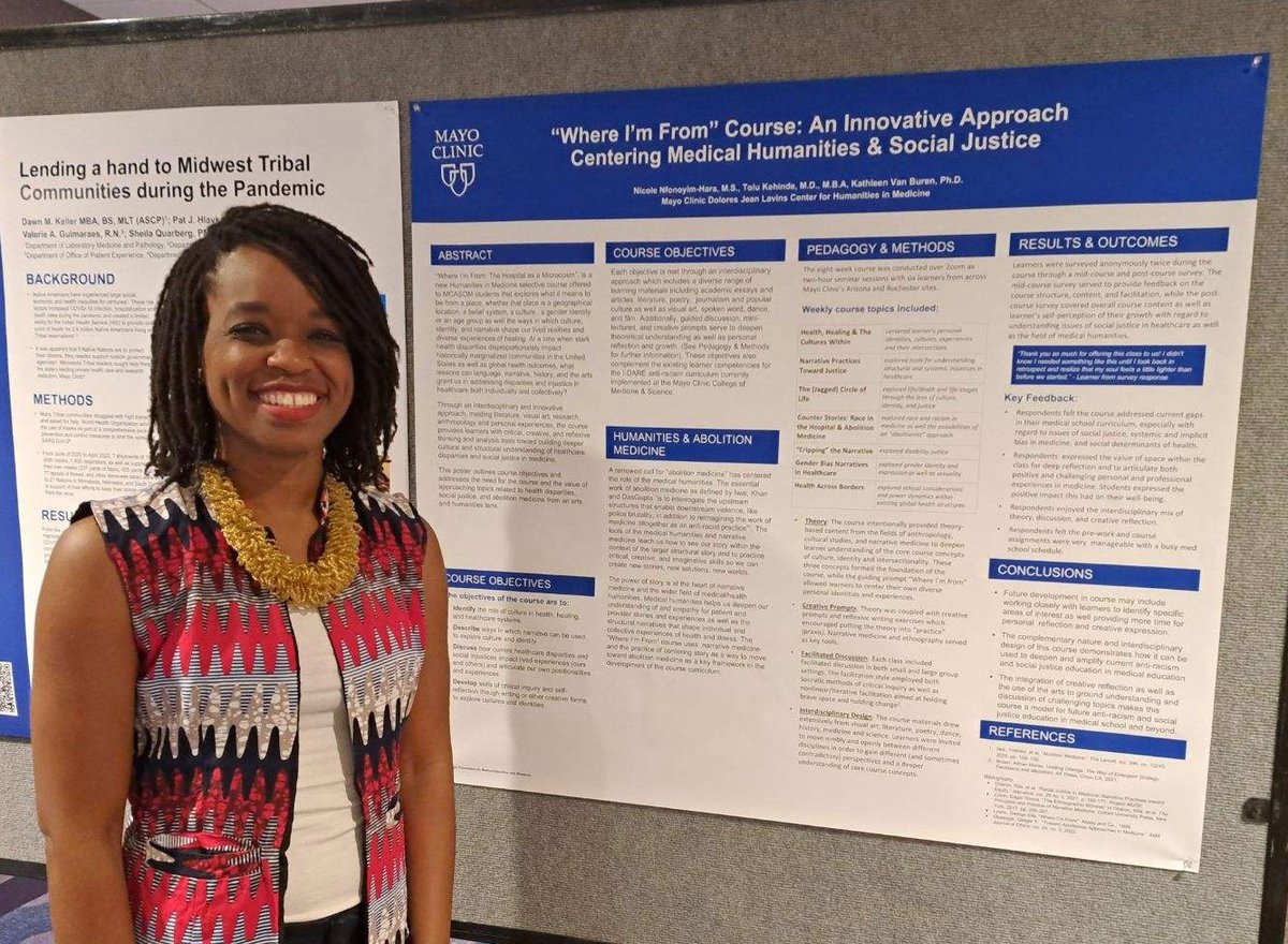 Presenting our medical humanities course, “Where I’m from: The hospital as a microcosm” at #MayoRISEforEquity. The course uses art, narrative and other mediums to help participants explore the different subcultures they & their patients are from and  effects on health/healing.