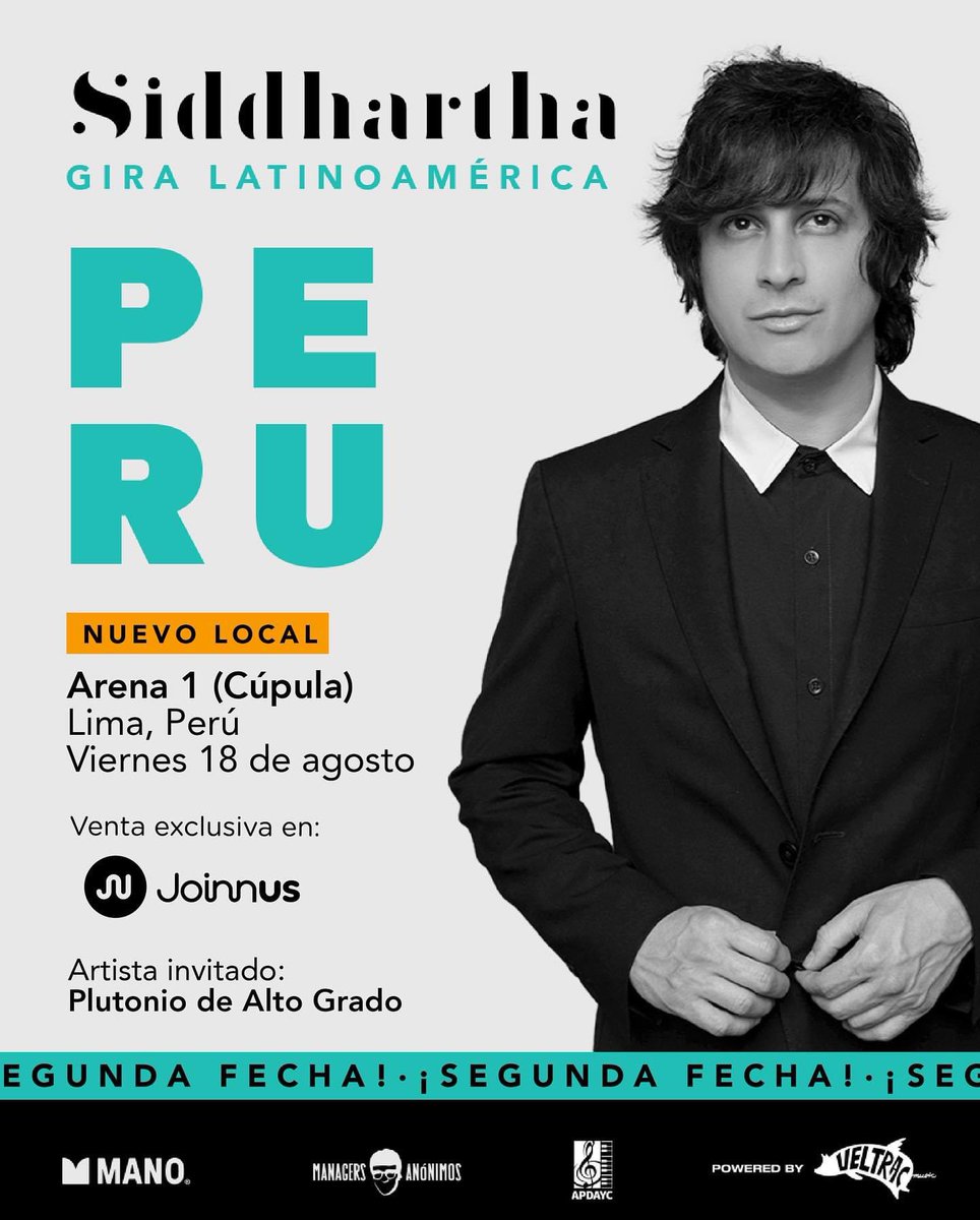 Remato a 200 soles (yo la compré a 259) mi entrada VIP para el concierto de #Siddhartha el viernes 18/08. 
Me mandan un DM y listooooo. 🚀