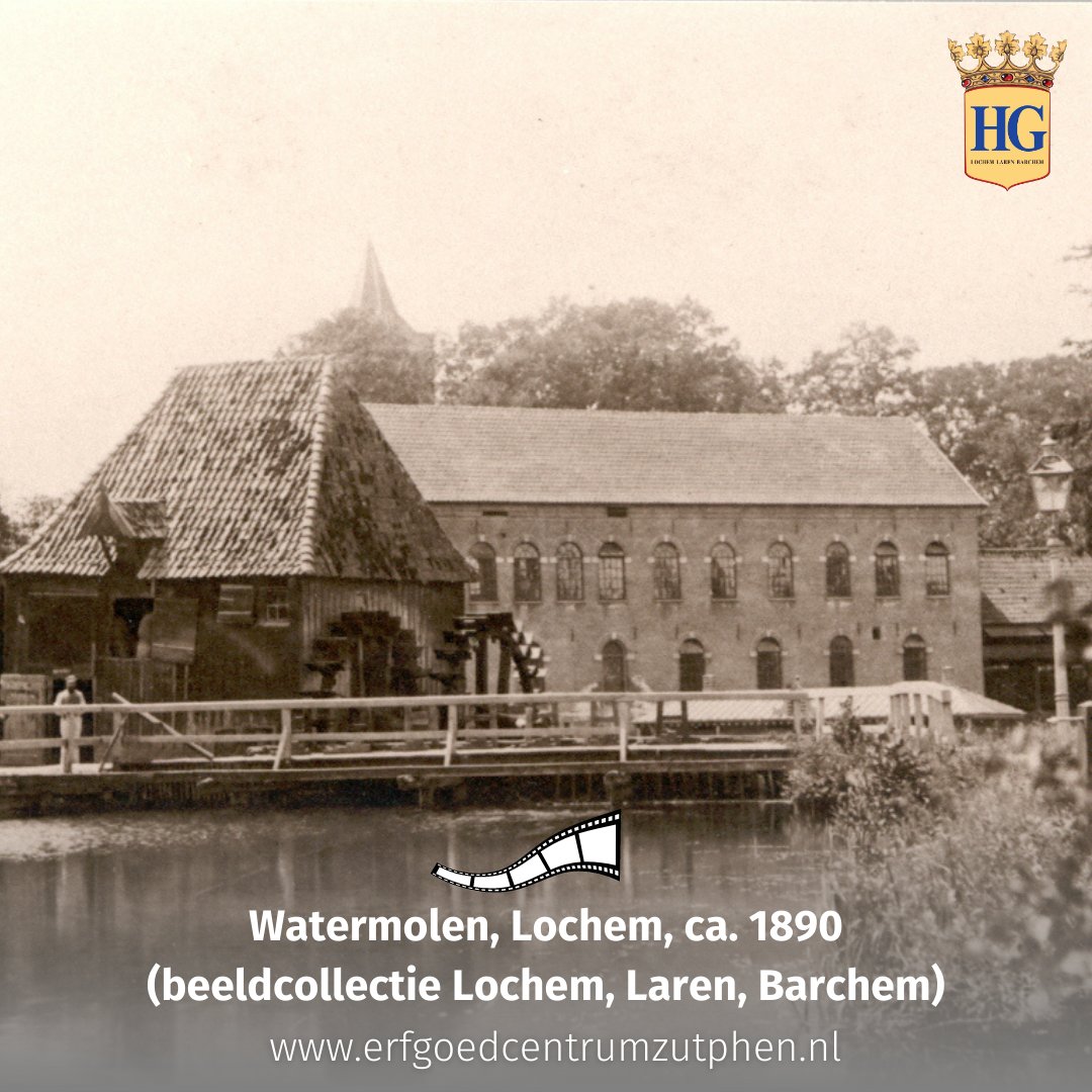 📷 Lang geleden stond deze watermolen in Lochem. Op de achtergrond rechts zie je leerlooierij Reerink en de stompe Gudulatoren. De foto is rond 1890 gemaakt, de watermolen is in 1894 afgebroken. (beeldcollectie Lochem Laren Barchem)

👉 erfgoedcentrumzutphen.nl/onderzoeken/be…

#erfgoed #lochem