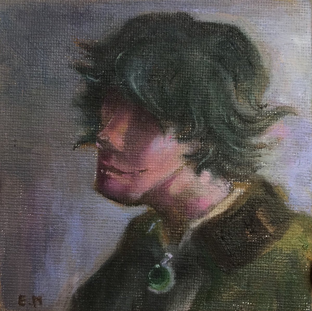 BanaCatto's tweet photo. 🍌: Oil on canvas, 10 x 10 cm

(I want to have a more traditional approach on Jack’s character day but it took longer than I expected to dry 🙈)

#IdentityV 
#リッパー記念日 https://t.co/FbQoJpb6yT