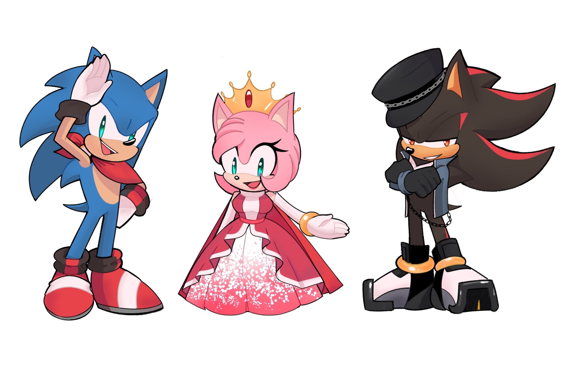 Suyin_Cartoons on X: Sonic, Amy and Shadow 20 years later, my AU