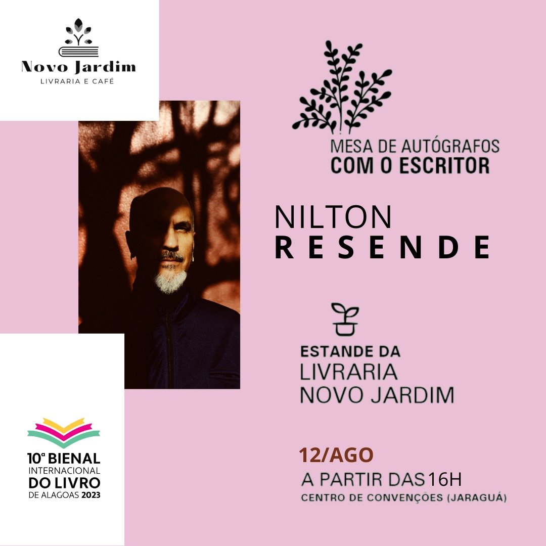 NiltonResende's tweet photo. [MESA DE AUTÓGRAFOS BIENAL]  
Fantasma e Diabolô

Dia 12/08
 A partir das 16h 
Estande da Novo Jardim 
Jaraguá - Centro de Convenções   

#novojardimnabienal #niltonresende #literaturabrasileira #livrariaderua #trajeslunares #editoraindependente #romancealagoano #poesiaalagoana https://t.co/S1LsJcbVbx