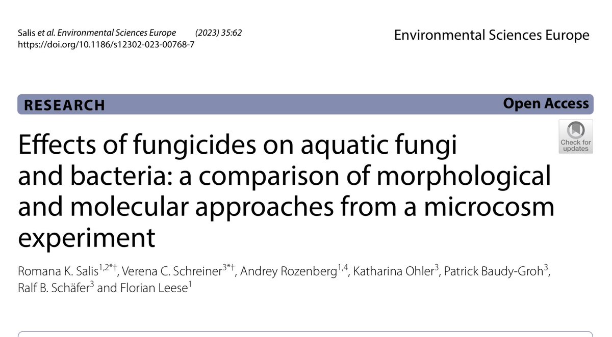 leeselab's tweet photo. 📖 Study on #stressor effects on freshwater microbial communities out 👍🏼Collaboration of @LandscapEcology &amp; our lab, lead by @rksalis &amp; Verena Schreiner. 🔬&amp; 🧬 ID showed similar responses of fungal communities to fungicides/exposure cycle https://t.co/W65obzrnA4 @aleph_reish https://t.co/k3hzUClCPE