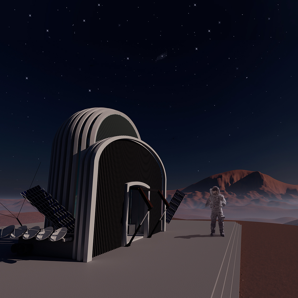 archiolorg's tweet image. Building Beyond Earth: A Parametric Design for a Martian Habitat
Asim Mokashi
India

#lifeonmars #renderingchallenge #architecturerenderingchallenge #architecturecompetitions #archiol #architecturedesign #archiolcompetitions #architecturedesignaward #architecture #architectureape