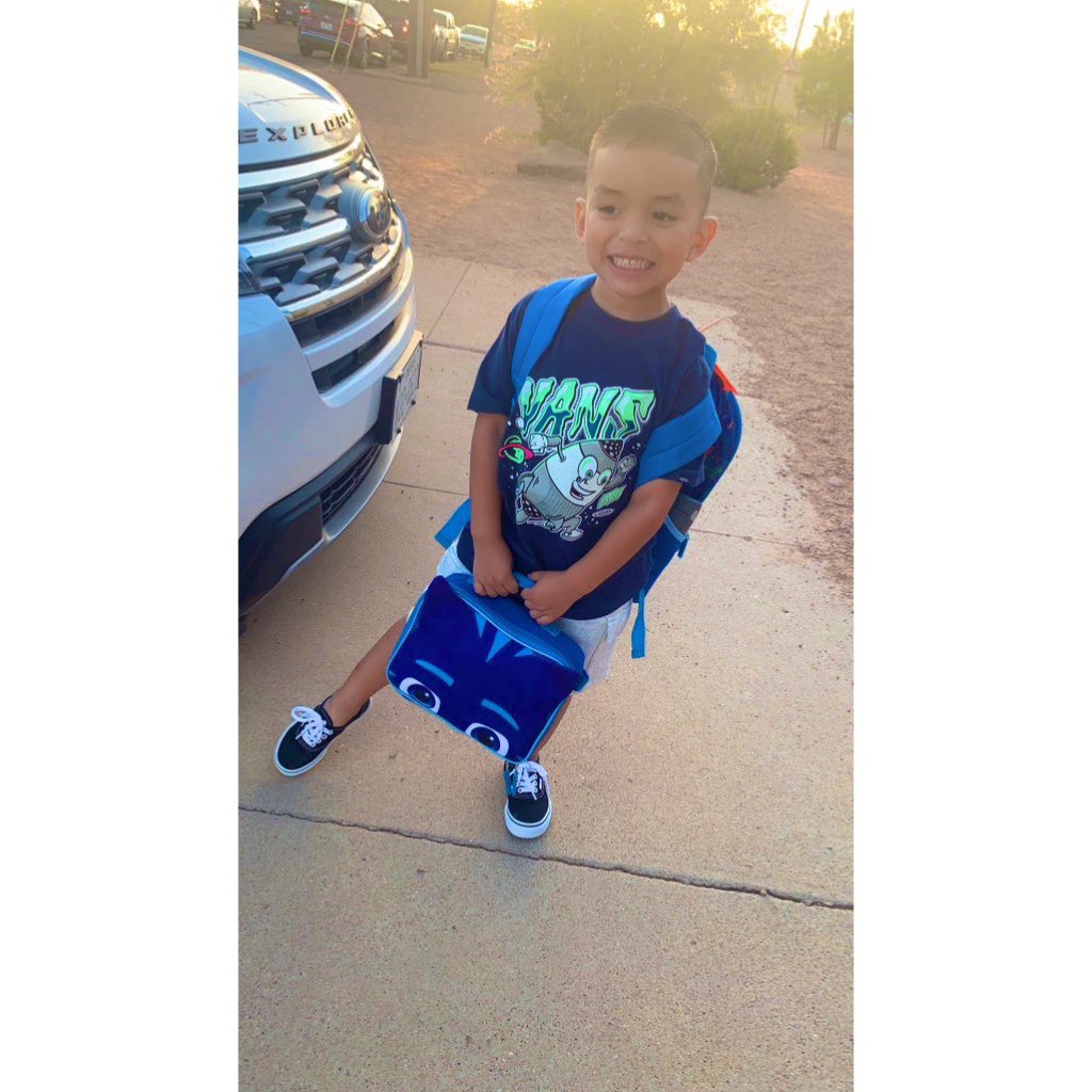 xox_vale's tweet photo. Levi survived his first week of school. 📚💖 https://t.co/LeMKKED4mw