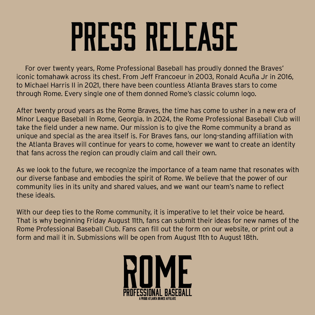GoEmperors's tweet photo. A new era of baseball in Rome is on the way.

🗳️: https://t.co/ew1hFvUVqD https://t.co/Ucdj9XU2D0