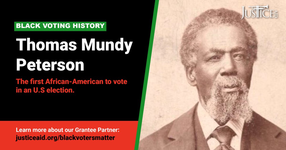This year we honor Thomas Mundy Peterson's legacy by supporting @BlackVotersMtr. Sign up for our newsletter and learn more about BVM’s mission and how you can help marginalized and predominantly Black communities determine their own destiny. bit.ly/3IMSaoL