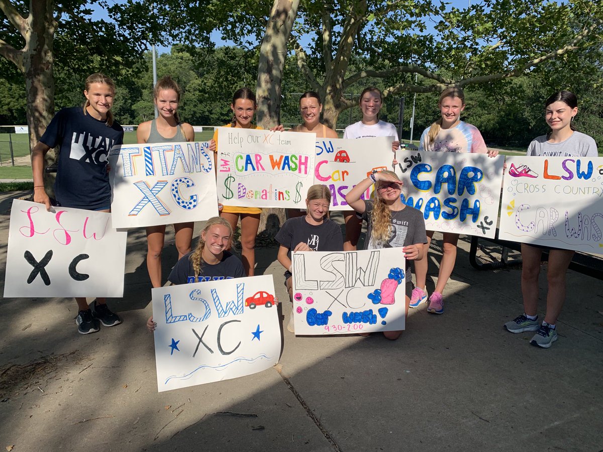 LSWGirlsTF's tweet photo. Getting everything ready for our car wash!  Come and get your car washed Saturday from 9:30-2:30PM at HY-VEE gas station 3rd and Ward.  Donations will go to help our girls XC team this year! ⁦@LSWestAD⁩ https://t.co/lPLaBH7YVJ