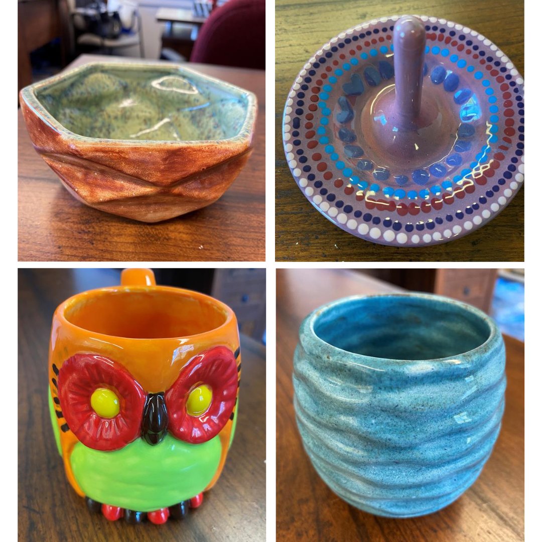 thrivecyn's tweet image. Check out these fabulous clay pieces created by Blue Door participants at the Clay Cafe during their rec group this past month! 🎨 Everyone had so much fun exploring their artistic side and making something beautiful. 🤩 #claycafe #thrive #bluedoor