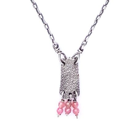 Everything is Barbie pink at the moment, so here is a Tourmaline Necklace by Camilla West #pink #contemporaryjewellry #necklace #sterlingsilver #kentjewellerymaker #tonbridgekent #tourmaline #localartists #jewelleryartist