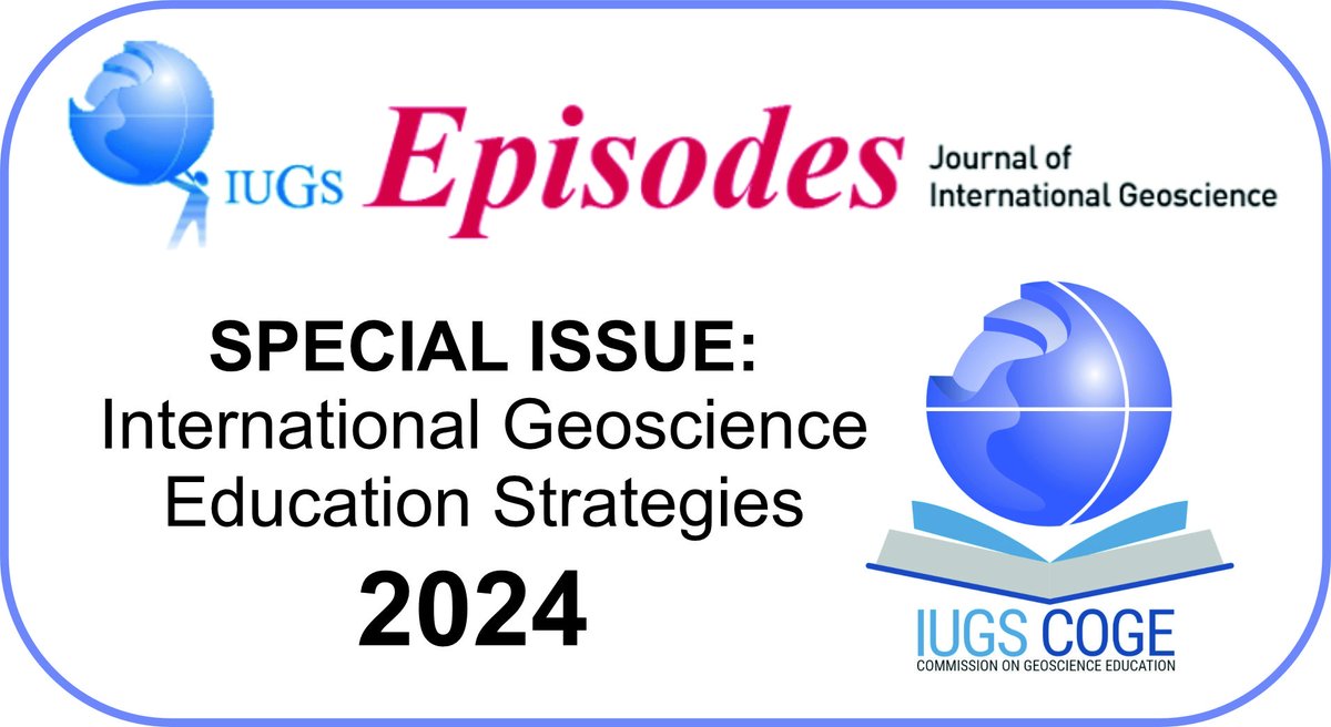 IugsCoge's tweet photo. COGE will sponsor a Special Issue in the #IUGS_Episodes Journal of International Geoscience! The theme is International Geoscience Education Strategies. Publication is set for 2024. More details coming soon! @theIUGS @IugsCoge #geoscience #education #international https://t.co/cnR9jBoylK
