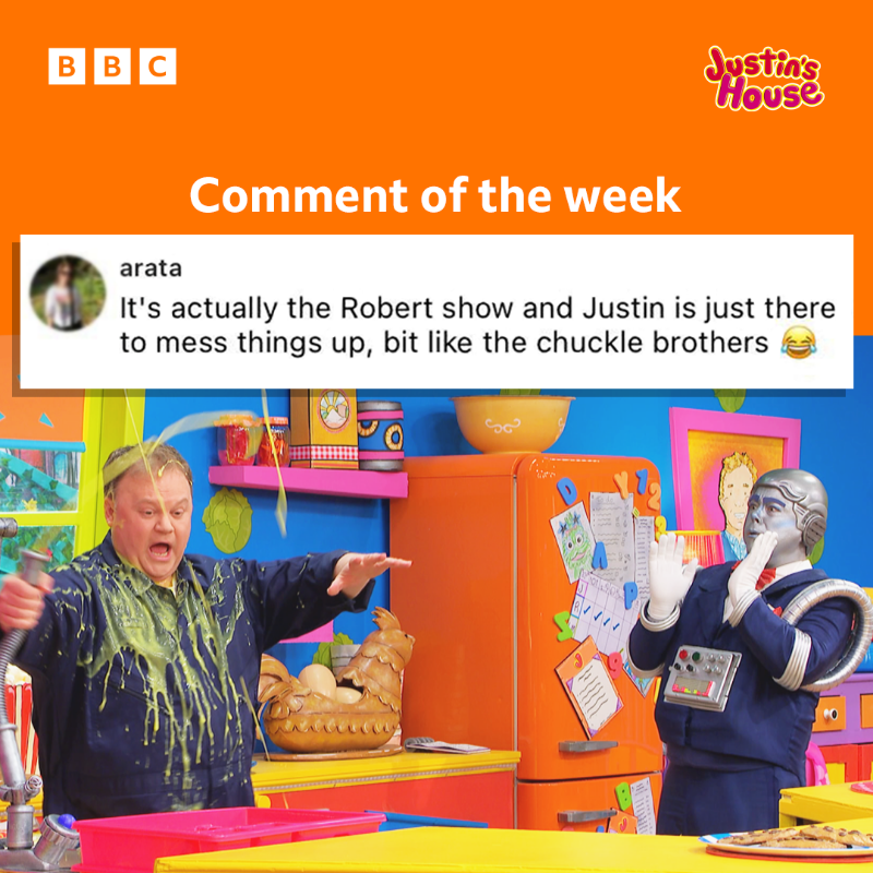 CBeebiesHQ's tweet photo. Do you agree? π
Brand NEW Justinβs House on @BBCiPlayer!
#JustinsHouse #CBeebiesCommentOfTheWeek https://t.co/mcZaohZt7o