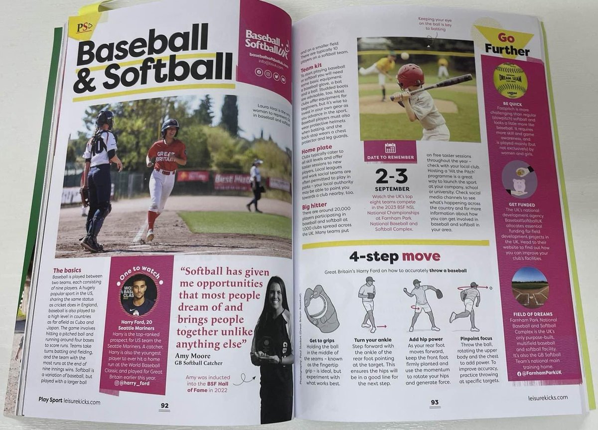 Spotted! @laura_hirai! This means so much to young female athletes and in growing the sport in the UK! 
@GBbaseballwomen 
#womensbaseball 
#womeninsports 
#thisgirlcan