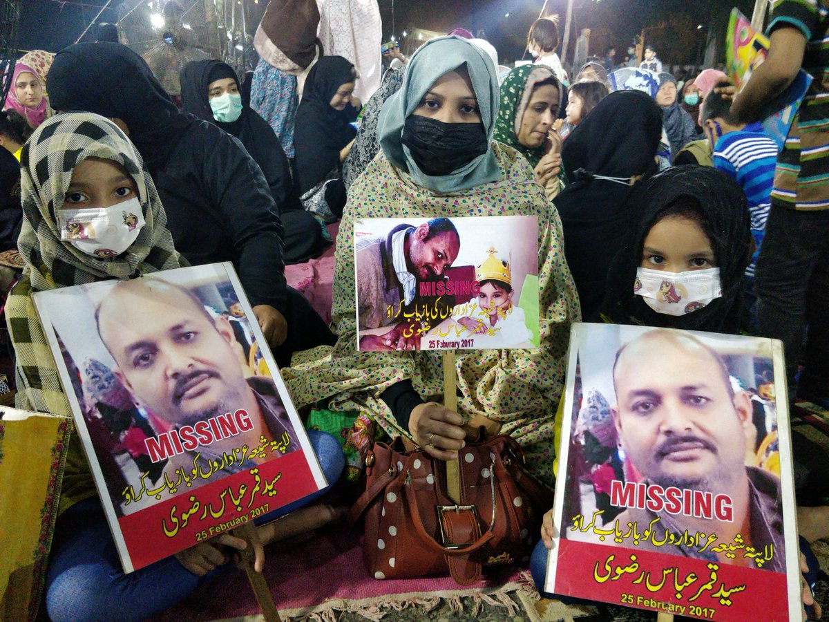 asadgokal's tweet photo. Syed Qamar Abbas Rizvi was abducted on 25th February 2017. His wife and daughters are protesting since then. When will they get justice?

#ReleaseShiaMissingPersons https://t.co/cz2oalbIt0