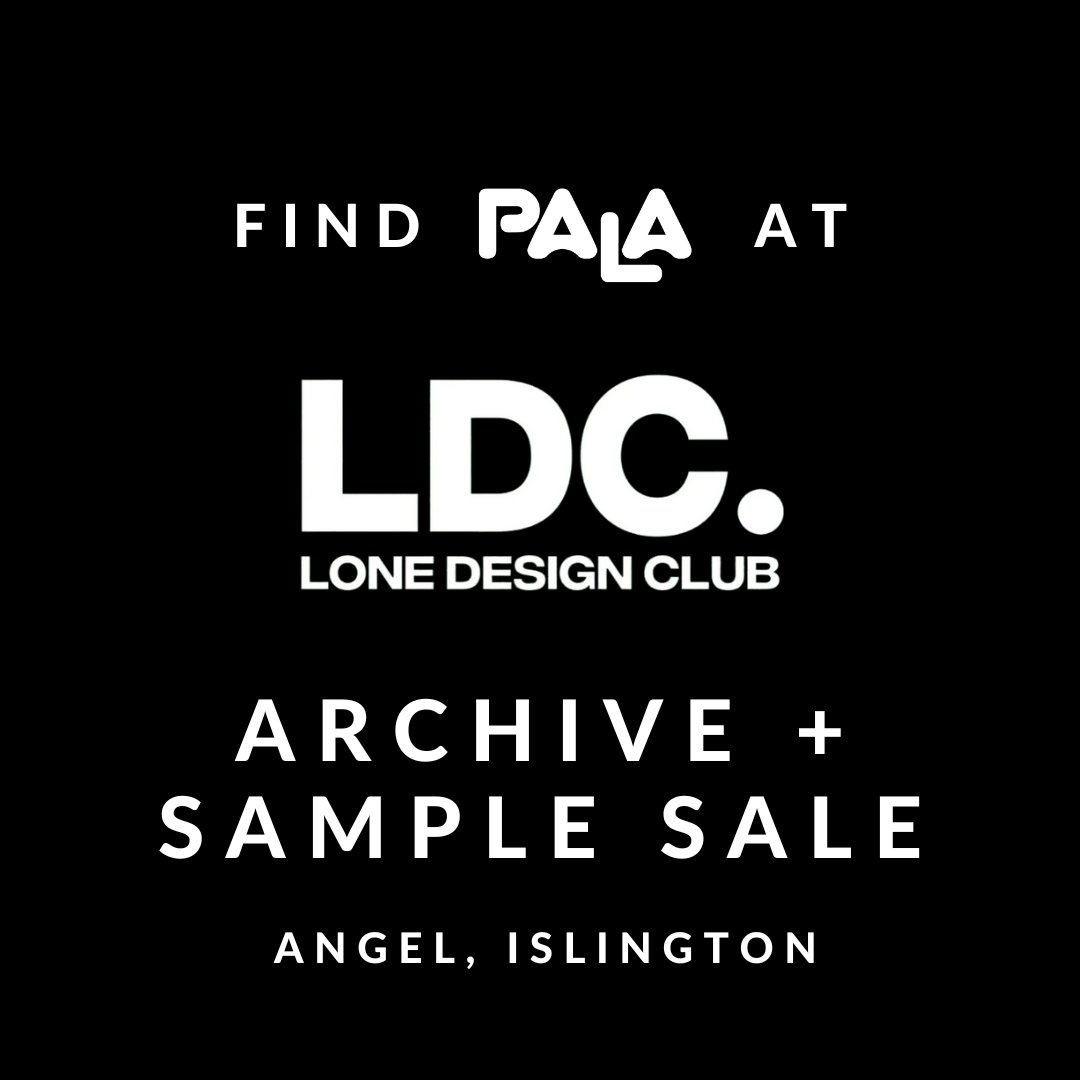 Find exclusive Pala Archive stock at <a href="/lonedesignclub/">Lone Design Club</a> 's Angel Pop-Up, opening tomorrow!
📍 Lone Design Club, Ground Floor, SU10, Angel Central, 21 Parkfield St, Upper St, Islington, N1 0PS
📅 Tuesday 14th - Monday 21st August
⏰ 10am-7pm