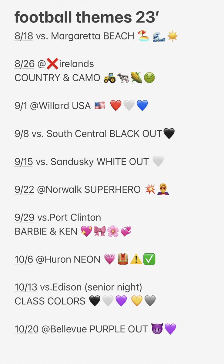 HEY SAILOR NATION!!!
ONLY 1 WEEK TILL GAMEDAY😈
everyone be there. every week. 

❕here are the themes❕