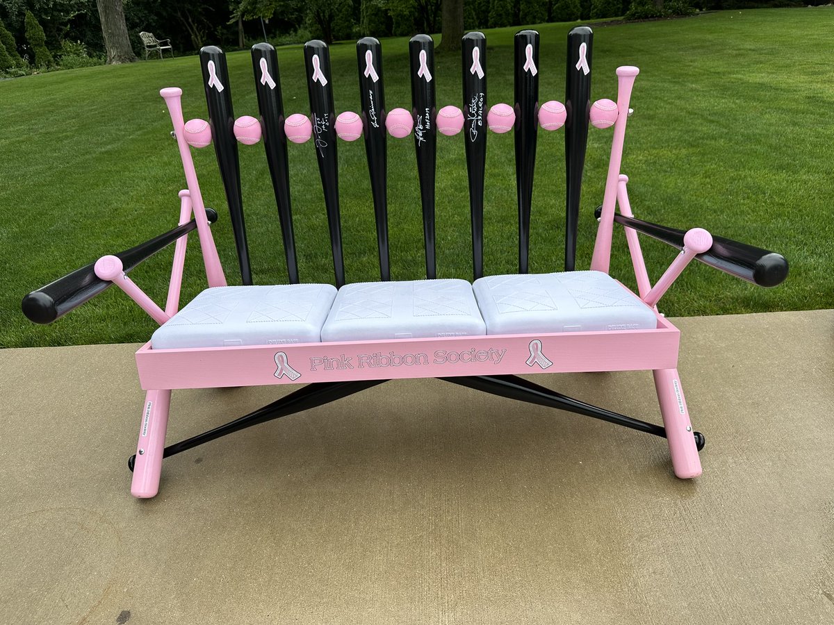 RonKittle42's tweet photo. Just finished the “Pink Ribbon Society “ bench you can see it first hand at the Gary Railcats game. Tomorrow 3:30pm I’ll be throwing, rolling, kicking or even left handed the 1st pitch 😀😀😀
Buy some raffle tickets. Help out a great cause. https://t.co/6PE3L8jOjJ