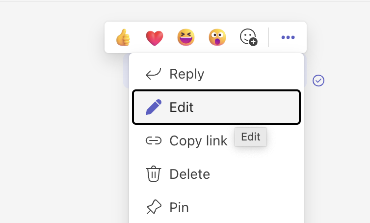 Friday Top Tip:

Typos can be so annoying!😡

But did you know that you can edit a chat message in MS Teams after you have sent it? 

Click the "..." next to the message and choose 'Edit'. The message can now be changed and will be marked with an 'Edited' tag.