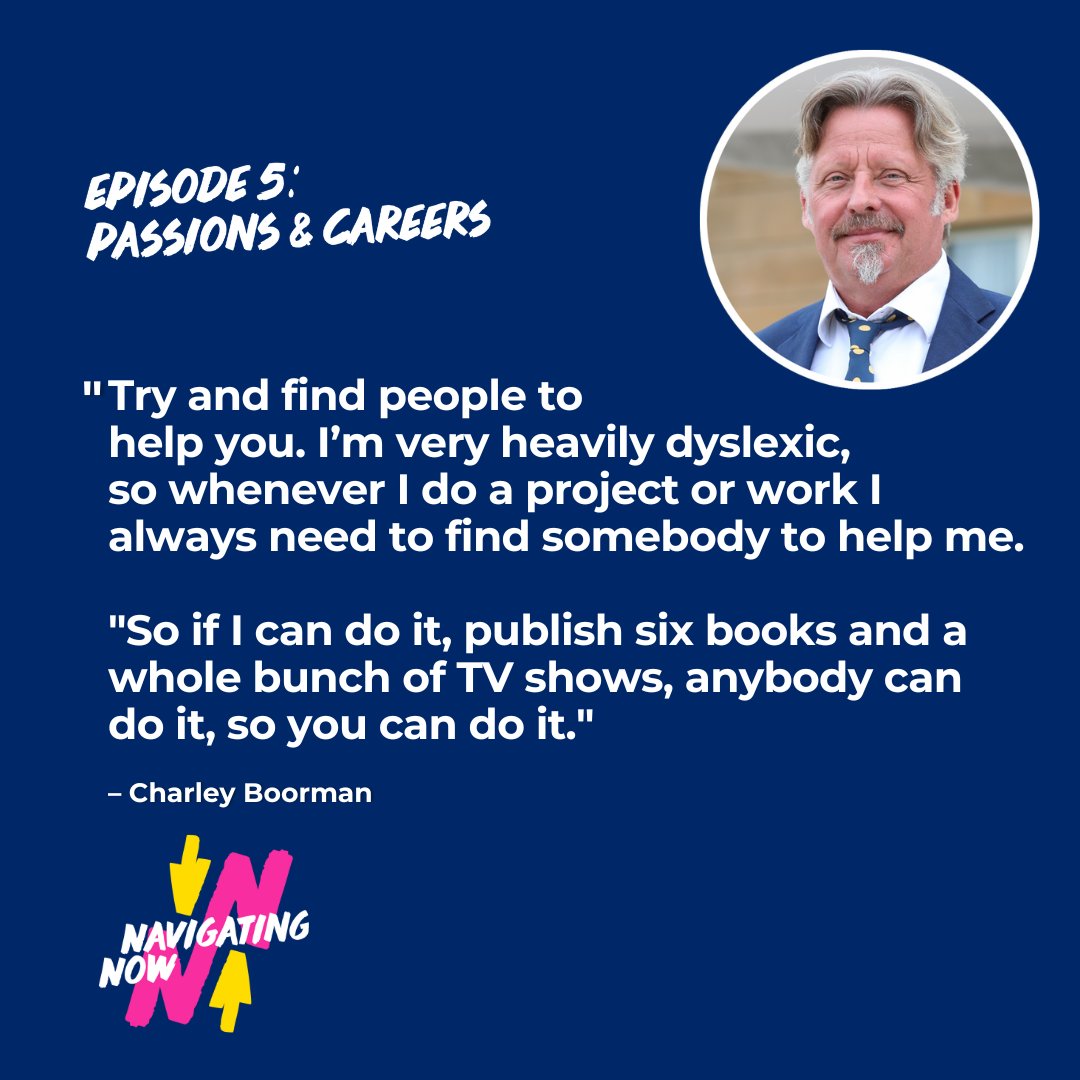 DofE's tweet image. Doing what you love helps build confidence and resilience and improves your wellbeing 💜 

This week&apos;s #NavigatingNowPod guest, TV Presenter and Author @charleyboorman discusses how having the right help can support your passions and career🙌 

Listen now: bit.ly/3XzwFPa