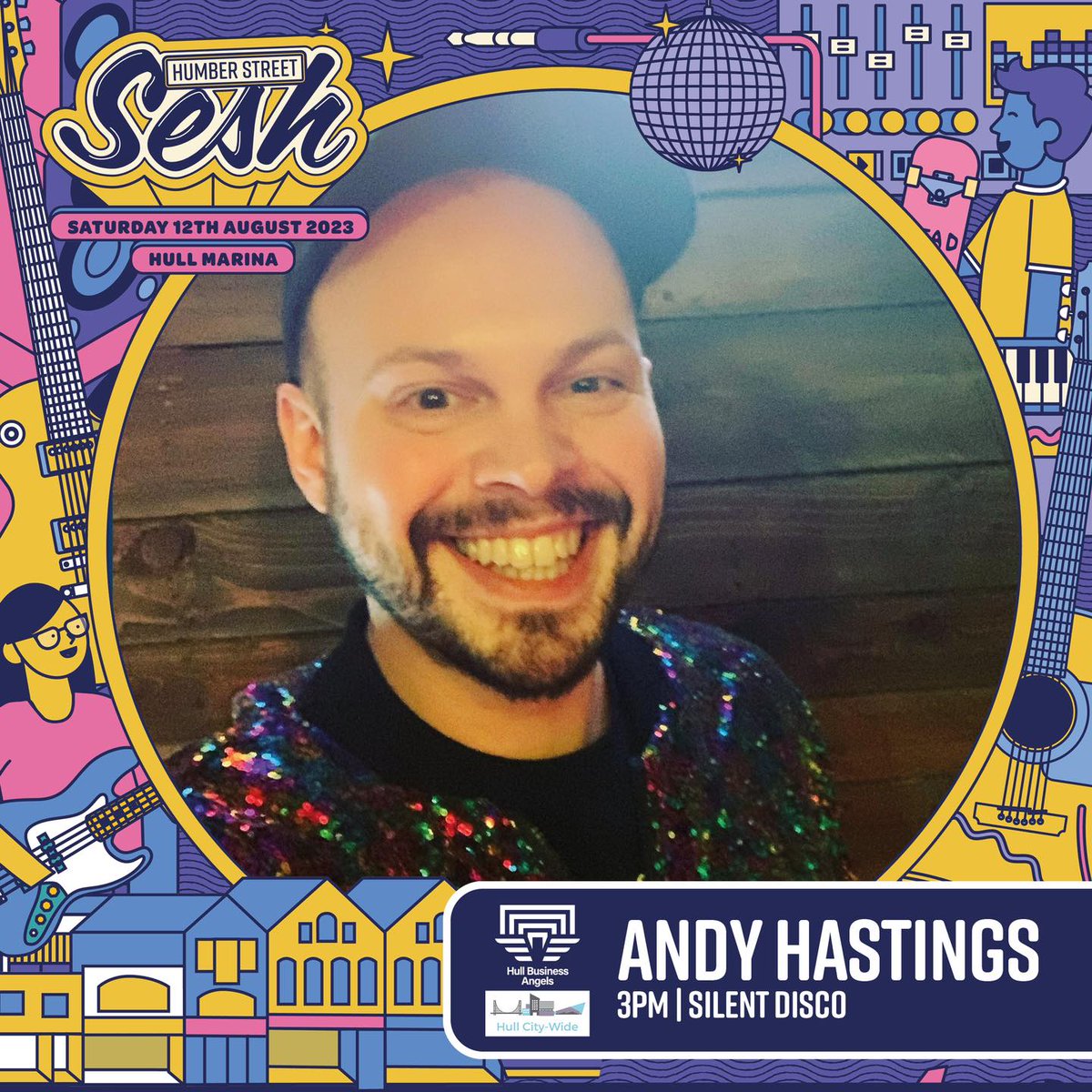 PlugItInHull's tweet photo. Have a great @HumberStSesh today! 🎉🎵🍺

Don't forget to check out our pal Andy Hastings over at the Silent Disco from 3pm for some pop bangers and sing-along moments.

It'll be a little amuse-bouche for next Saturday's Plug It In! 🔌

https://t.co/IOyWm7MSNs https://t.co/3vWqsWlcUw