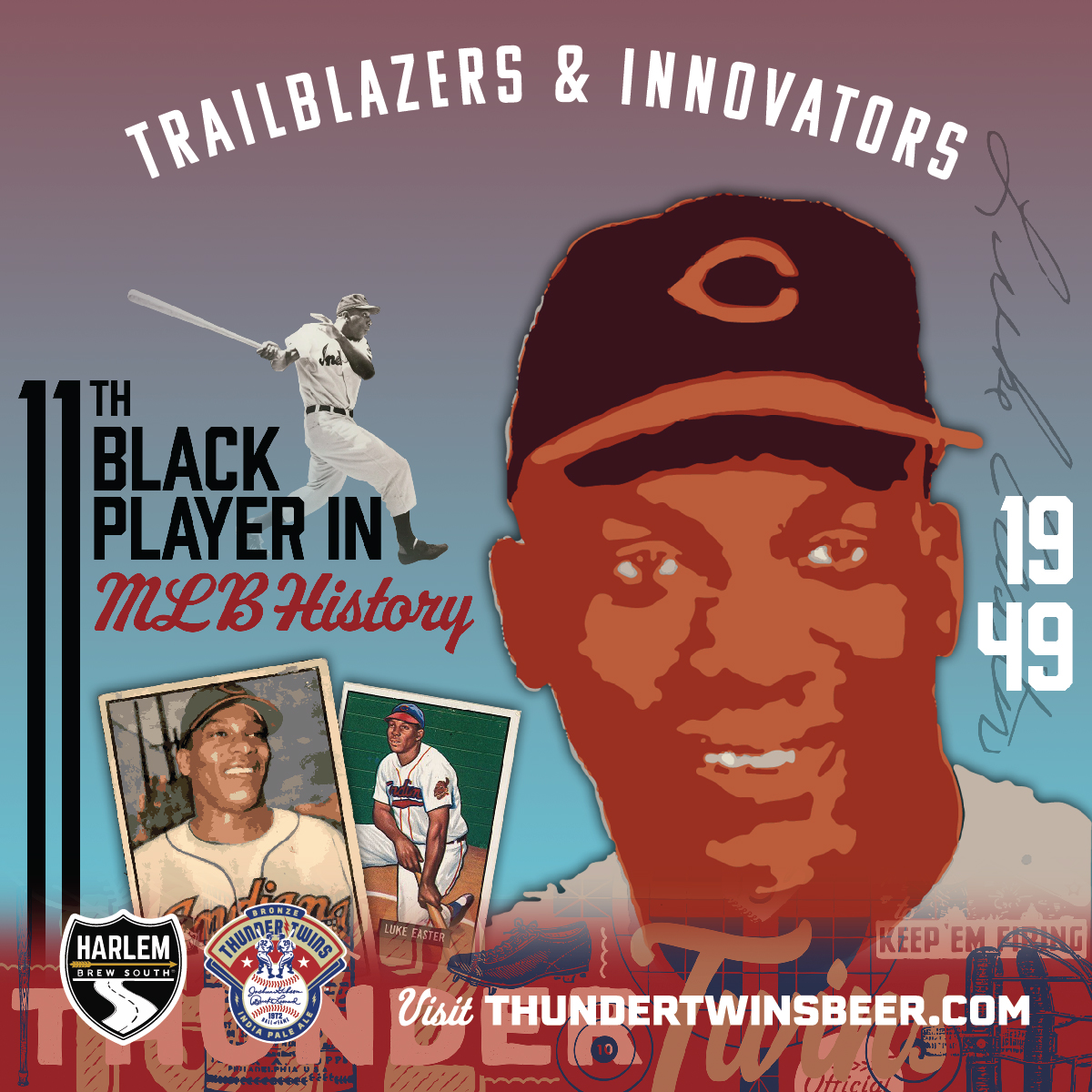 Babe Ruths old roommate Jimmie Reese said Luke Easter was “the only player I ever saw who can hit a baseball as far.” Easter became the 11th Black player in modern @MLB history #OTD in '49.  @cleguardians #NegroLeagues #Trailblazers #thundertwinsbeer @harlembrewing @DanielKearsey