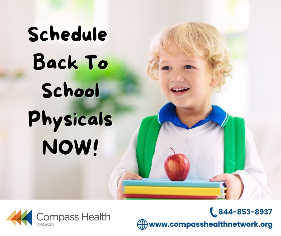 Physicals are an excellent opportunity to make sure your child has all the required immunizations to attend school &amp; that they have no urgent health concerns. Let us keep them healthy &amp; for the challenges ahead. Get your child's back-to-school physical now! 
Call 844-853-8937