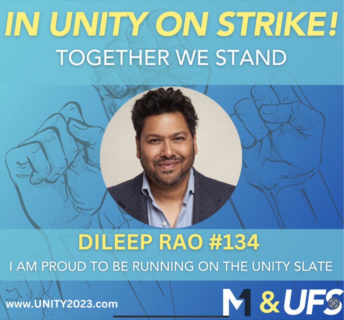 In the midst of an historic strike for restoration of our normal pay, work conditions and our very humanity, we run united! I am #134 on your ballot LA for delegate; I humbly ask for your vote!

#UNITY2023#DrescherFisher2023#membershipfirst#uniteforstrength#SAGAFTRAstrong