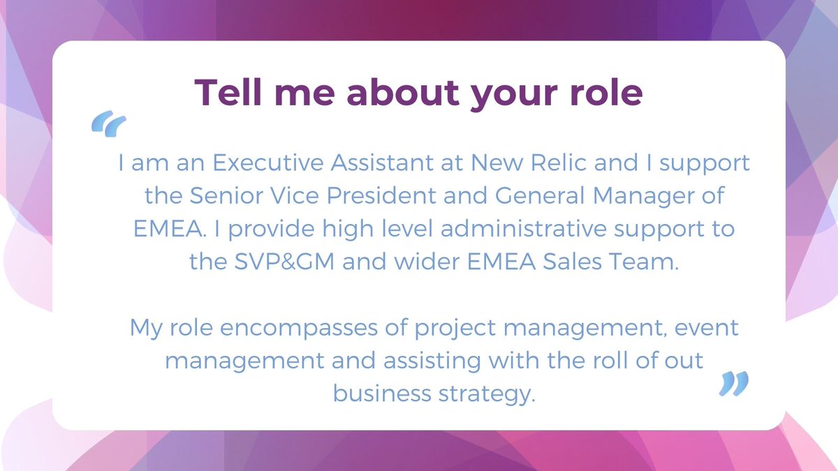 CWITirl's tweet image. 🌟 CWIT Talent Spotlight 🌟
Meet Clare Mc Hugh, the dynamic Executive Assistant at @newrelic, supporting the SVP&GM of EMEA. From project management to event coordination, Clare keeps the tech industry running smoothly!
Learn more today 🔽🔽🔽
#inspiring#WomenInSTEM