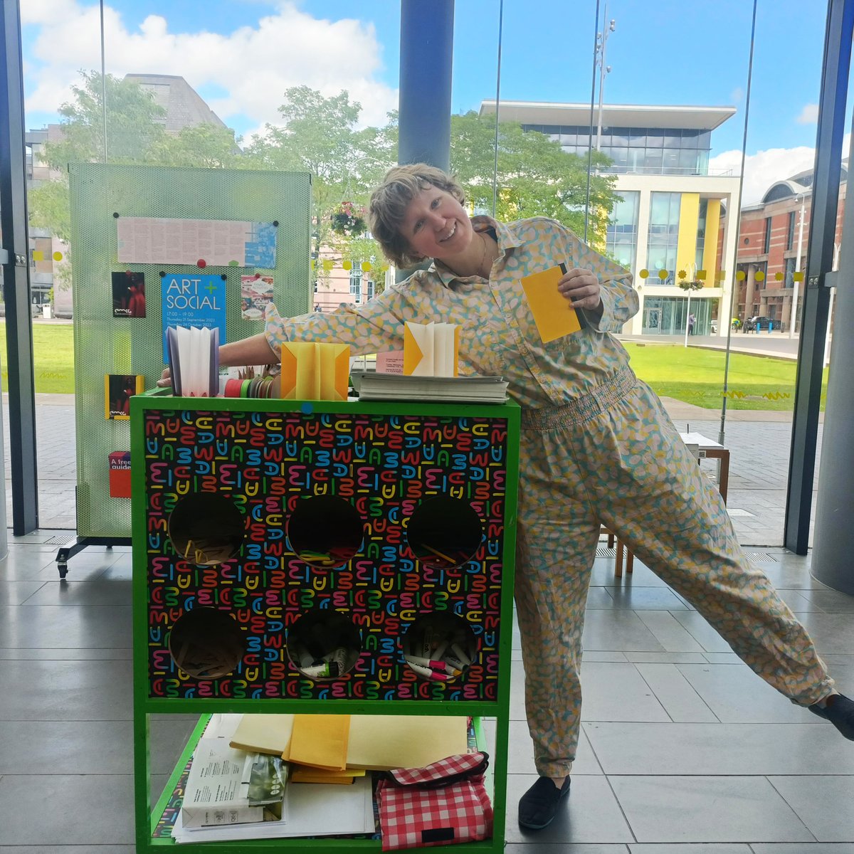 mimauseful's tweet photo. Our Artists in Residence this week, #FoundationPress host our Sat Art Trolley 11:00-15:00. Our little visitors made the best 'Big River, Little River Books' centring on the River Tees, the theme of our new show People Powered: Stories from the River Tees. All FREE. https://t.co/41Ip2m1dXE