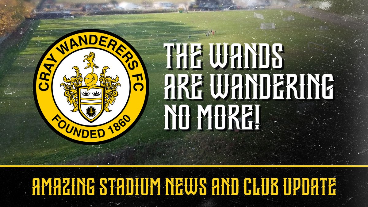 It's finally time to announce...

The Wanderers Are Wandering No More! We start work on our stadium on Monday 14th August!

CLICK HERE TO WATCH - youtu.be/Pr7U-u6SLkc