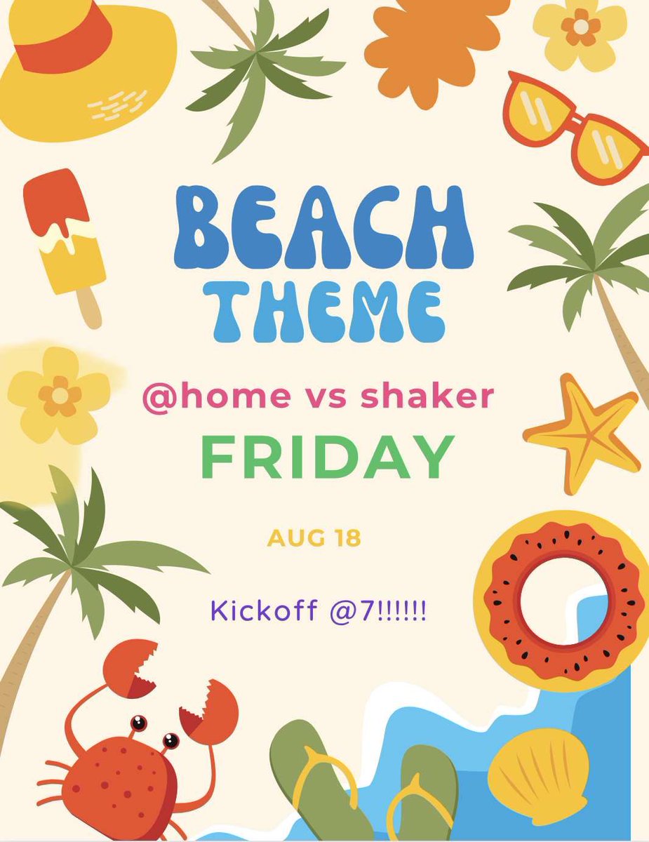 It’s almost that time rebs! Kicking off @ home vs. Shaker next Friday ‼️☀️