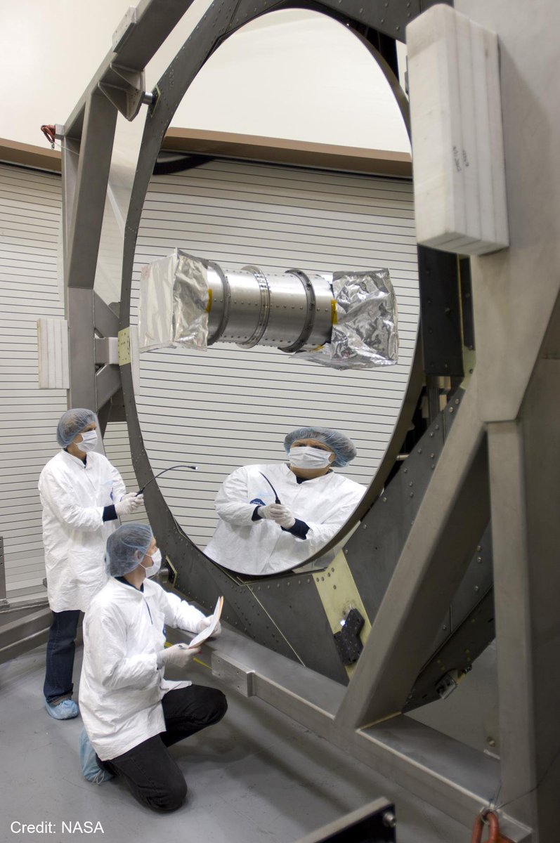 NASAUniverse's tweet photo. Most telescopes use curved mirrors that gather and focus light from distant objects onto your eye, a camera, or some other instrument. The mirrors can be made from a variety of materials, including glass or metal. Here’s a pic of #SOFIATelescope’s primary mirror. https://t.co/T7PEqZQcQS