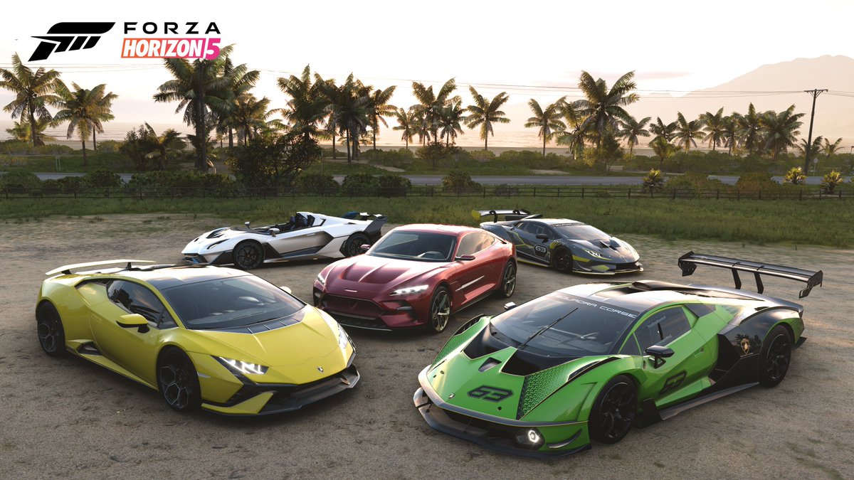 DonJoewonSong's tweet photo. The Brand-New "Italian Automotive" update in #ForzaHorizon5 might very well be the best update we've ever had!! - I hope you're ready..

📈Garage Size now 2000 Cars.
📈Tunes & Vinyl Saves now 1000 Cars.
🌃Night Time is now Permanently increased.
🧪7 New Eventlab Props (Italian Themed)
🏎️23 Italian Cars (7 of which are NEW)

🏎️Italian Exotics Car Pack (7 NEW CARS)
- 2022 Ferrari 296 GTB
- 2020 Ferrari Roma
- 2023 Lamborghini Huracán Tecnica
- 2020 Lamborghini Essenza SCV12
- 2020 Lamborghini SC20
- 2018 Lamborghini #63 Squadra Corse Huracán Super Trofeo Evo
- 2019 Italdesign DaVinci Concept
(USD $9.99 / GBP £7.99 / EUR €9.99)

🚗Returning Autoshow Cars (8 Cars)
- 1968 Abarth 595 esseesse
- 2017 Alfa Romeo Giulia Quadrifoglio
- 1968 Alfa Romeo 33 Stradale
- 1965 Alfa Romeo Giulia TZ2
- 1965 Alfa Romeo Giulia Sprint GTA Stradale
- 1980 Fiat 124 Sport Spider
- 1992 Lancia Delta HF Integrale EVO
- 1974 Lancia Stratos HF Stradale

🏎️Festival Playlist Cars (8 Cars)
- 1980 Abarth Fiat 131 
- 2016 Abarth 695 Biposto 
- 2017 Abarth 124 Spider
- 1992 Alfa Romeo 155 Q4
- 2014 Alfa Romeo 4C
- 2007 Alfa Romeo 8C Competizione
- 1986 Lancia Delta S4
- 1982 Lancia 037 Stradale