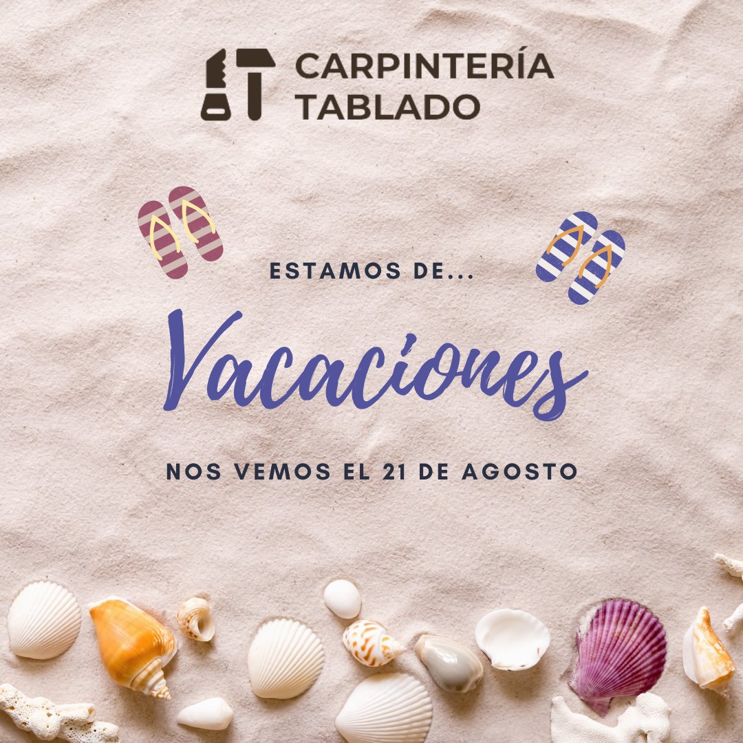 carpinteriatb's tweet photo. Nos vamos de vacaciones https://t.co/UKimrffY5P