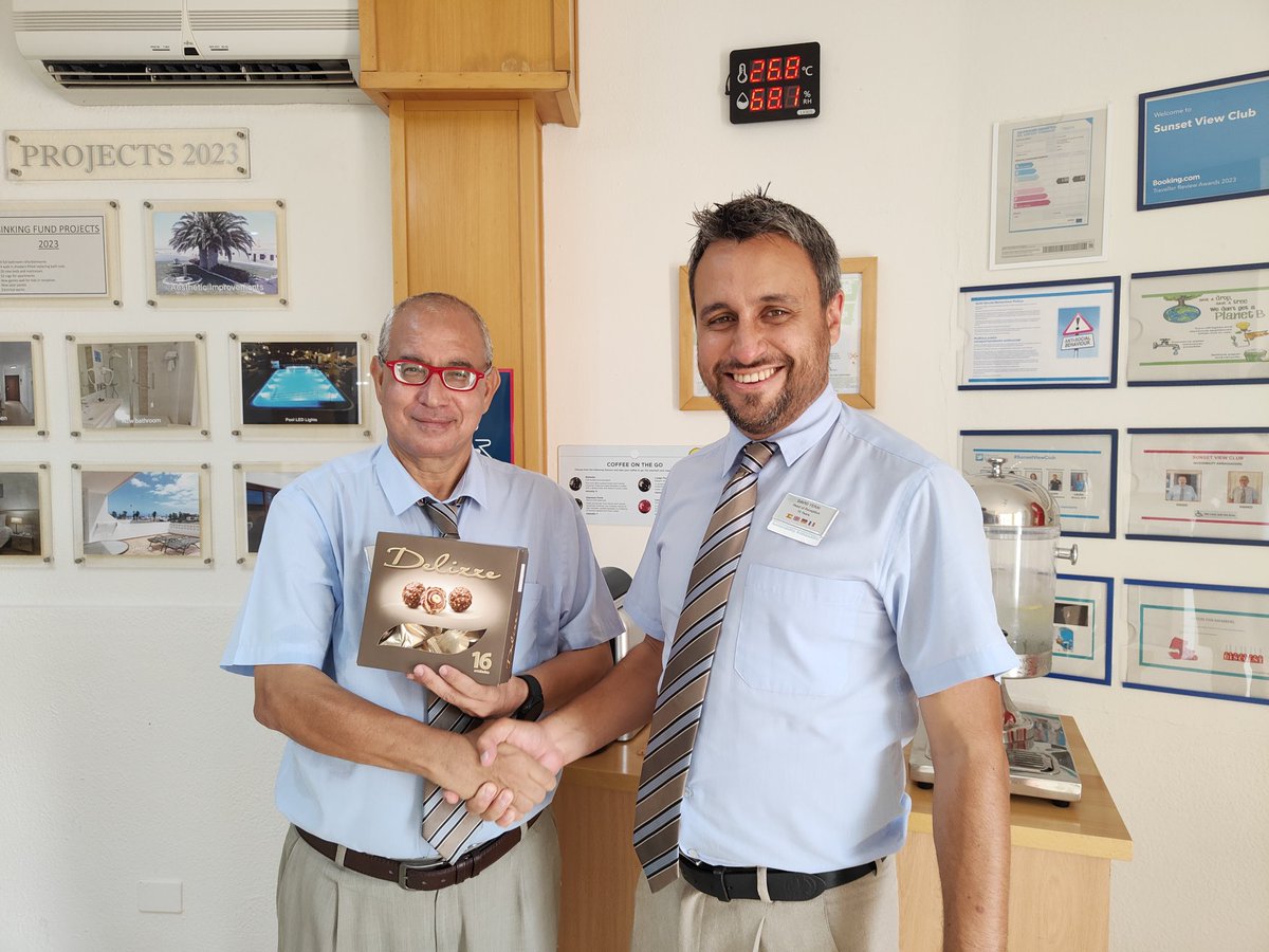 Congratulations to the inimitable @Hamidreception for his recent nomination as Hospitality Champion in Q2 this year. Thank you for your dedication and pride in your work! #SunsetViewClub #DPerfectService @Marialuisagarec @Laura_RCTF @juanmaintenance @Lidia_EH @Lina62027653