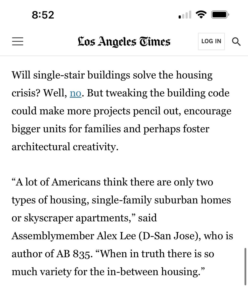 alex_lee's tweet photo. “A lot of Americans think there are only two types of housing, single-family suburban homes or skyscraper apartments,” said Assemblymember Alex Lee (D-San Jose), who is author of #AB835. “When in truth there is so much variety for the in-between housing.” https://t.co/CcLAVyd698