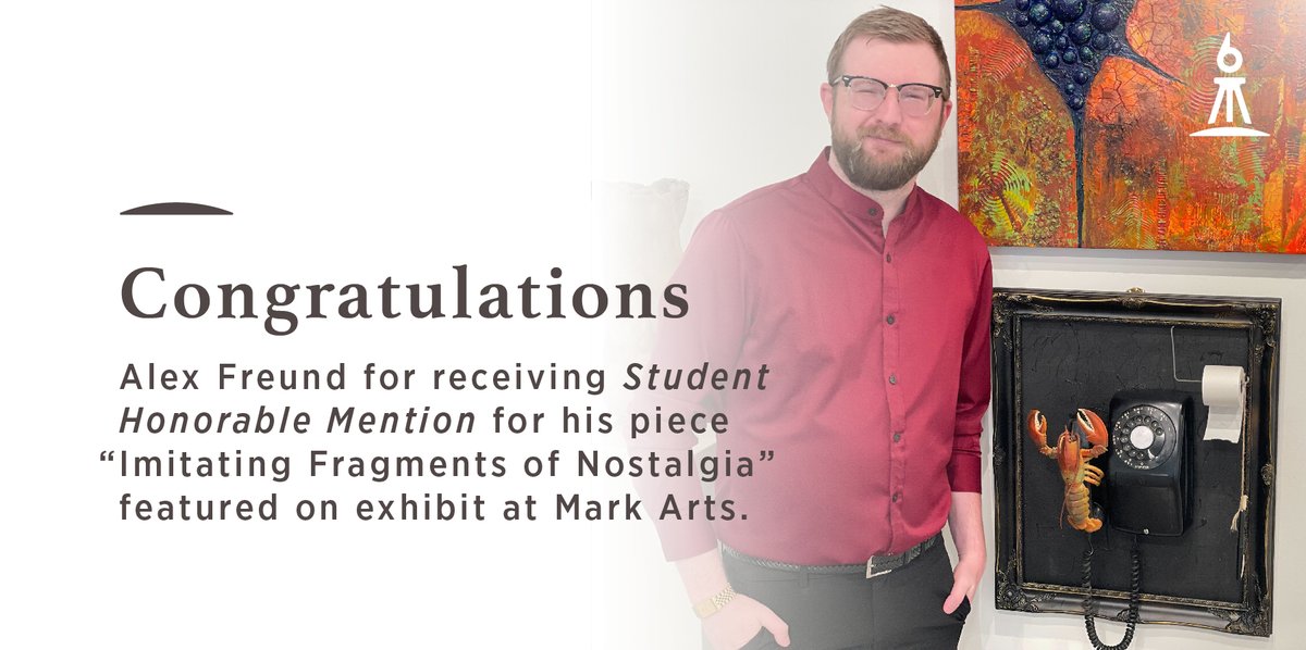 6meridian's tweet image. Congratulations to our team member Alex Freund on receiving an award in the @MarkArtsKS Creativity Salon for his recent mixed media sculpture. #WichitaArt #FirstFridayICT