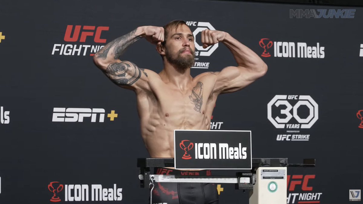 #UFCVegas78 weigh-in results: JP Buys (<a href="/wrestling_Jp/">JP Buys</a>) – (136)

Full coverage: tinyurl.com/UFConESPN51Wei…