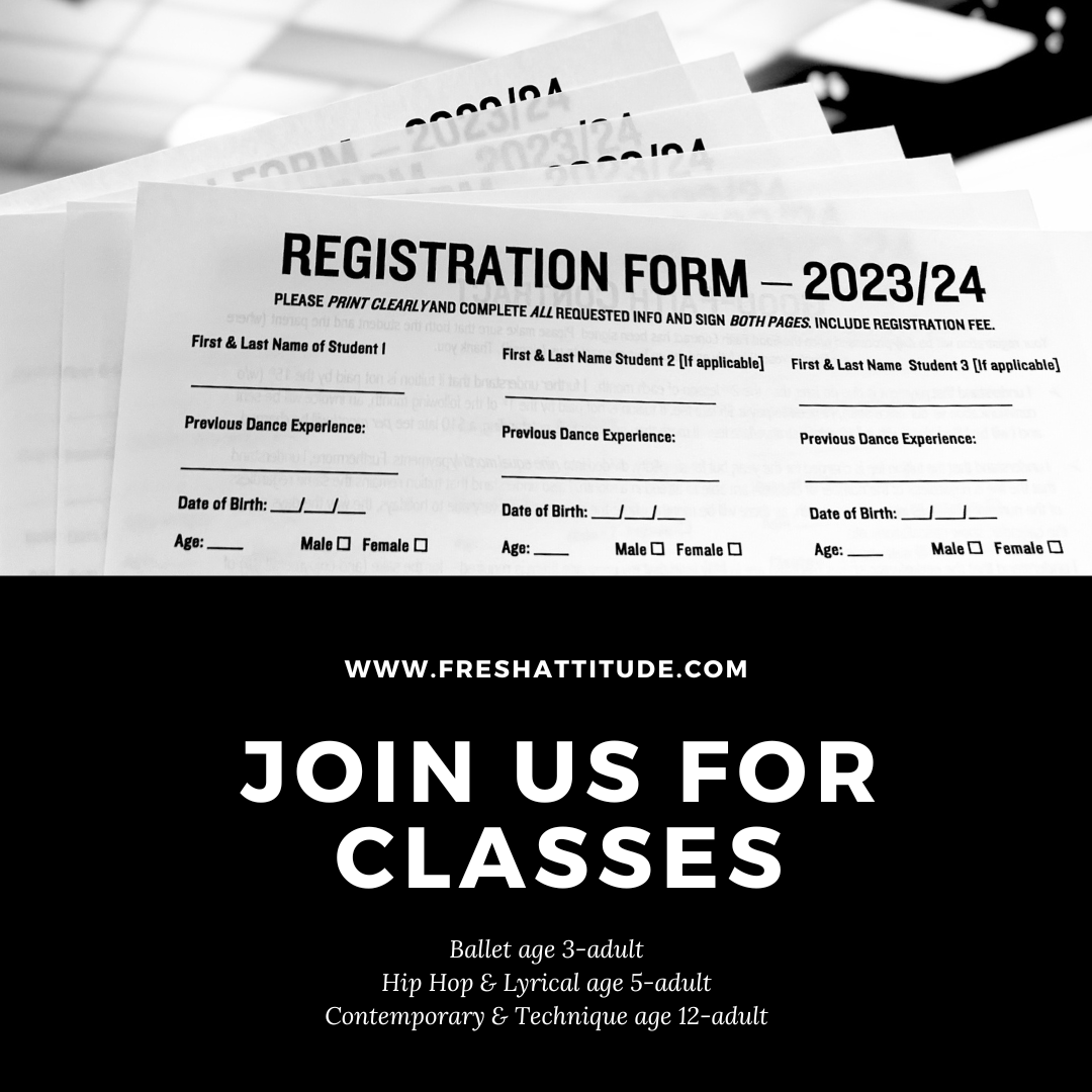 FreshAttitudeWA's tweet photo. Join us for dance classes!

We offer Ballet for ages 3+, Hip Hop &amp; Lyrical for ages 5+, Contemporary &amp; Technique for 12+

Visit https://t.co/tt2uoORUXi to print your form &amp; mail it to us via our mailing address at the bottom of the form!

Please contact us with any questions! https://t.co/DJbQ4sFxNZ